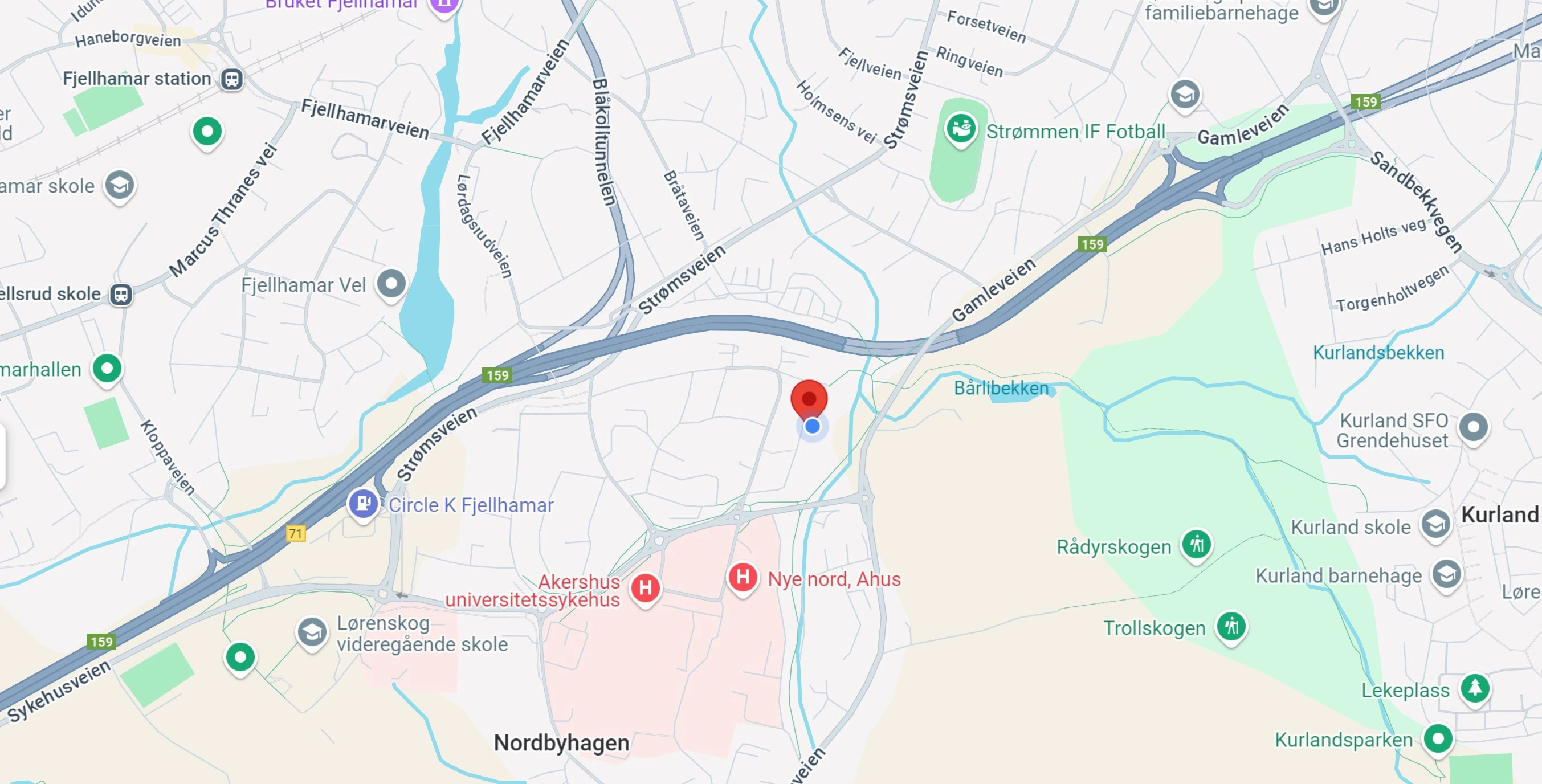 Our location on the map