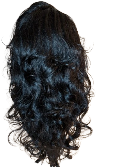 A stylish wig model
